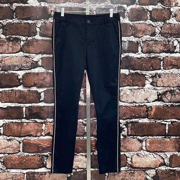 CAbi Pants Trousers The Peyton Suave Stripe 5313 Black Size 2 - Picture 3 of 11